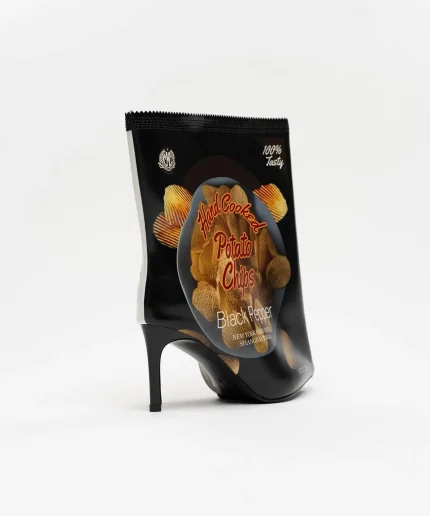 Maison Mihara Potato Chips Package Detail Pin Heel Boots (3)