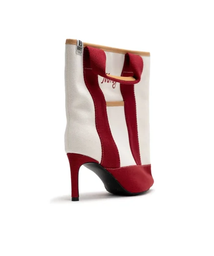 Maison Mihara Tote Bag Detail Pin Heel Boot Red (5)