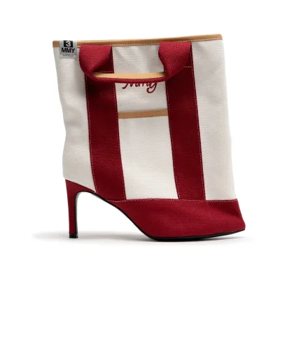 Maison Mihara Tote Bag Detail Pin Heel Boot Red (6)